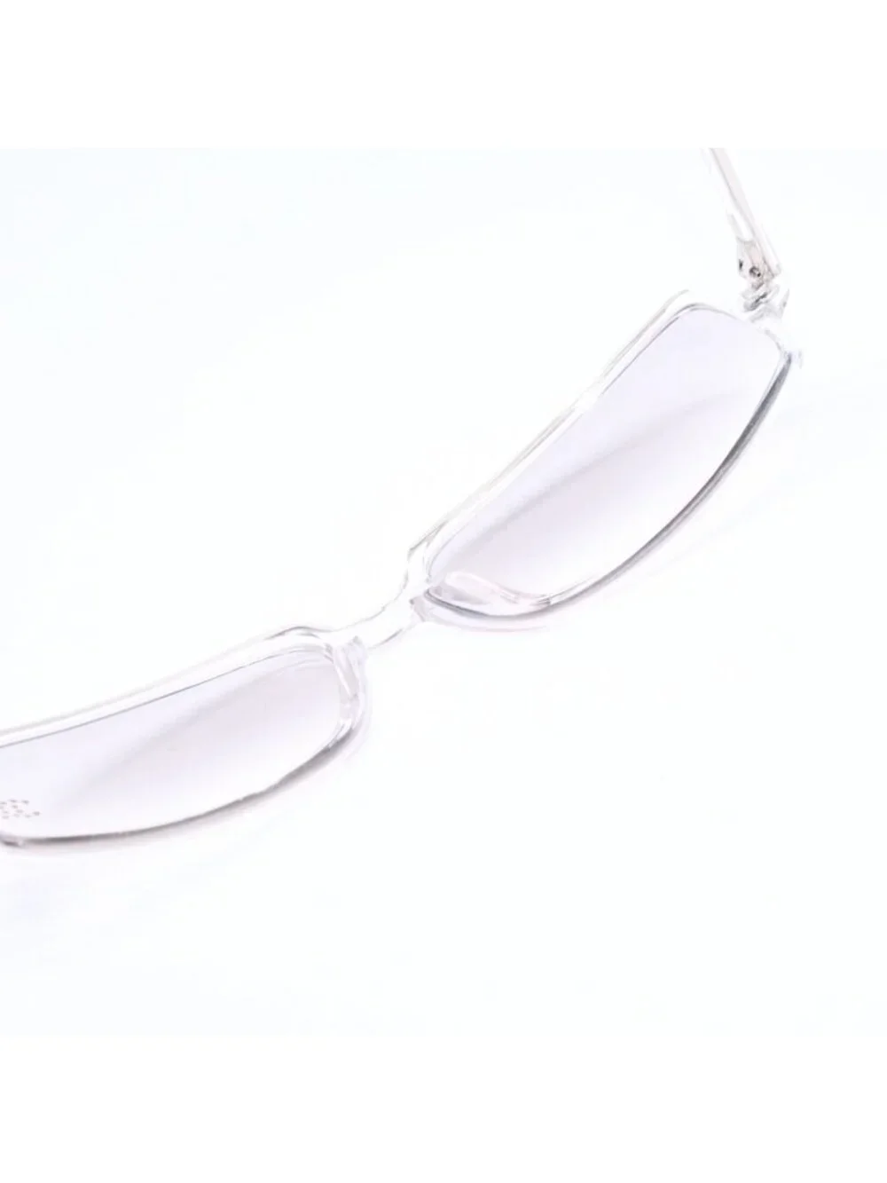 Chanel Sunglasses Eyewear CC Logo Rhinestone Clear Gray
